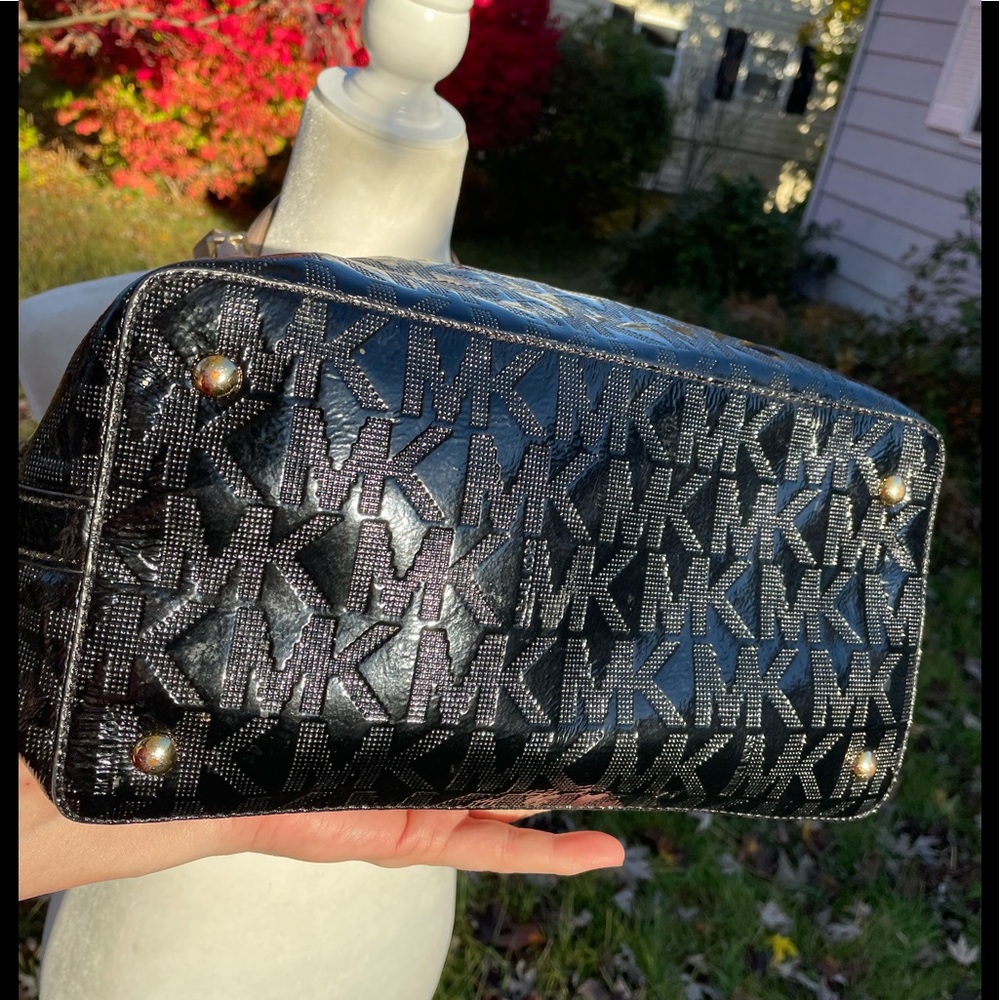 Michael Michael Kors Monogram Pattern Embossed Gr… - image 5